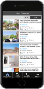 Real Estate app Mallorca Real Estate app för Mallorca, Android och iOS