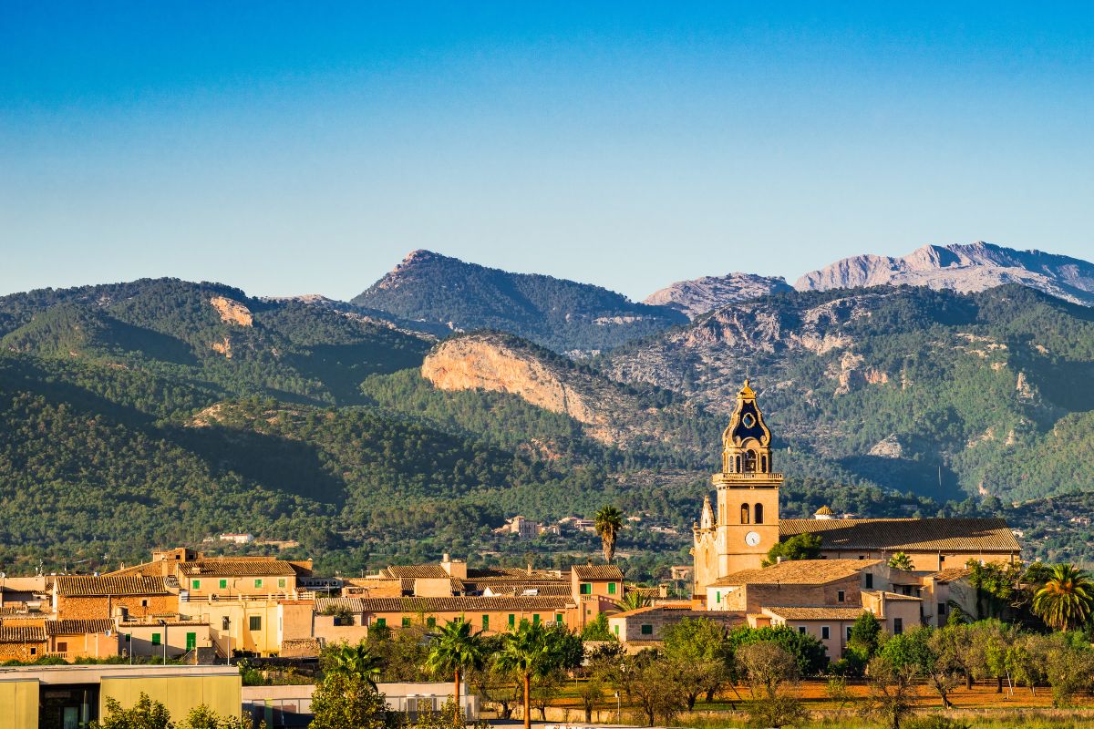 Image over the village of Consell, Mallorca