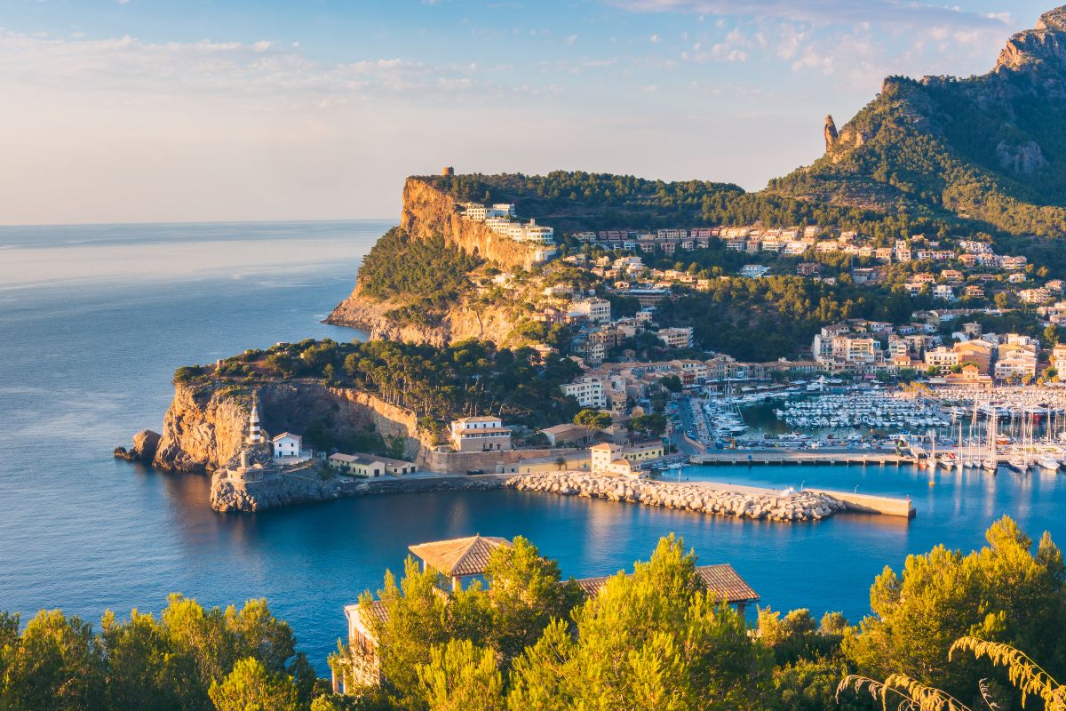 An image over Port de Soller, Mallorca